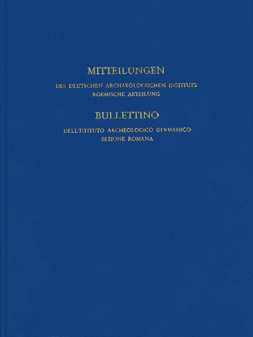 Mitteilungen des Deutschen Archäologischen Instituts Mitteilungen des Deutschen Archäologischen Instituts